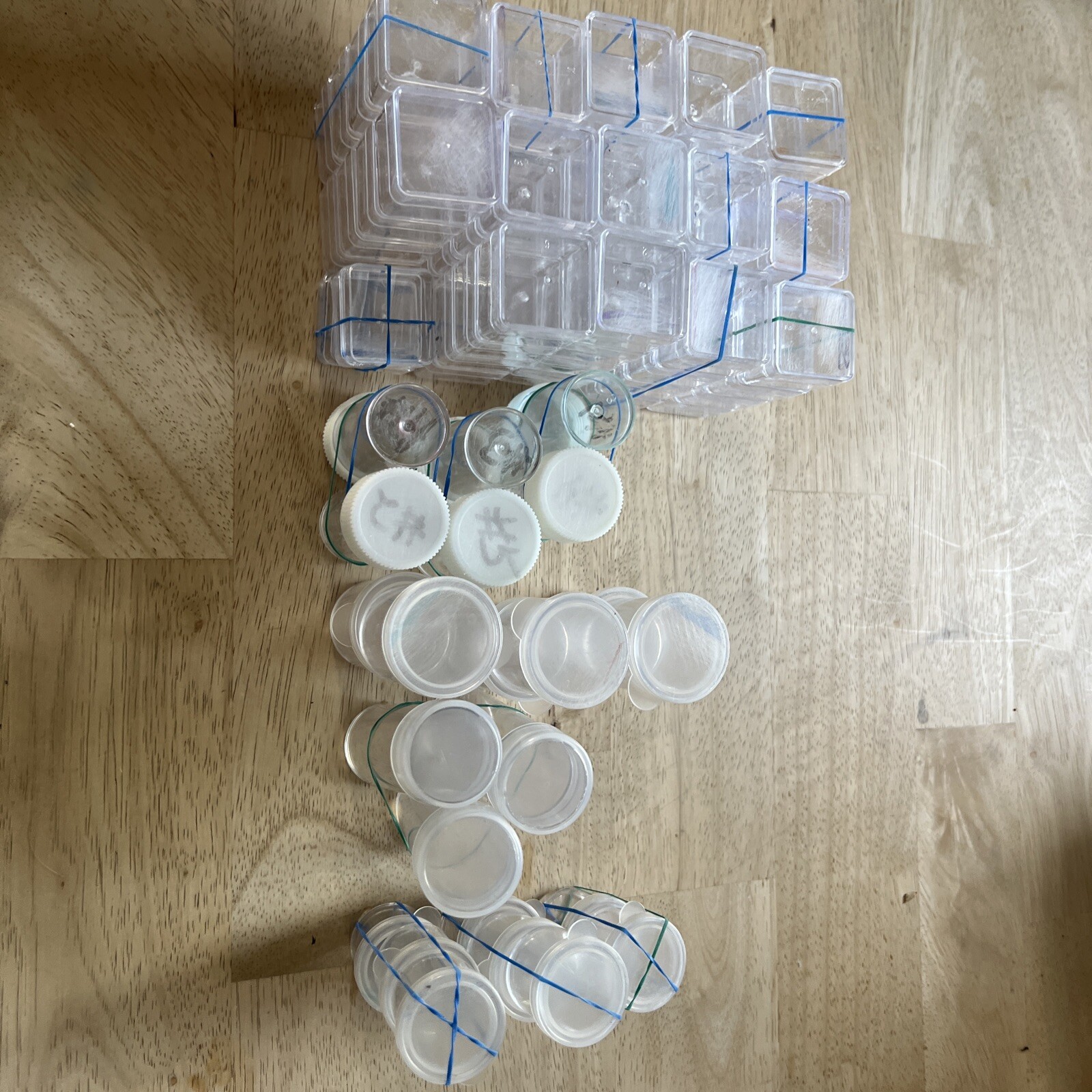 Assorted Crafters Plastic Containers 79 Total Containers All Different Sizes