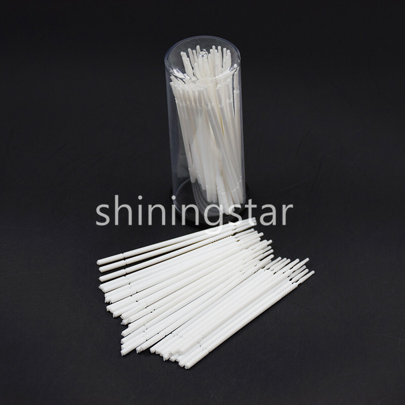 100x White Dental Disposable Micro Brush Bendable Applicator Tips Long Cylinder
