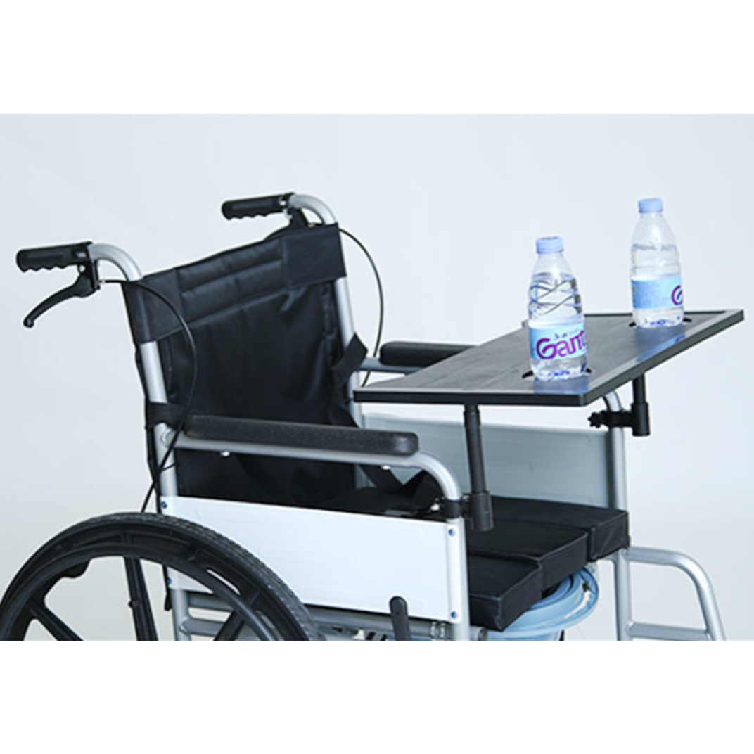 Wheelchair Table Tray w/Cup Holders Durable Removable for Easting Reading US