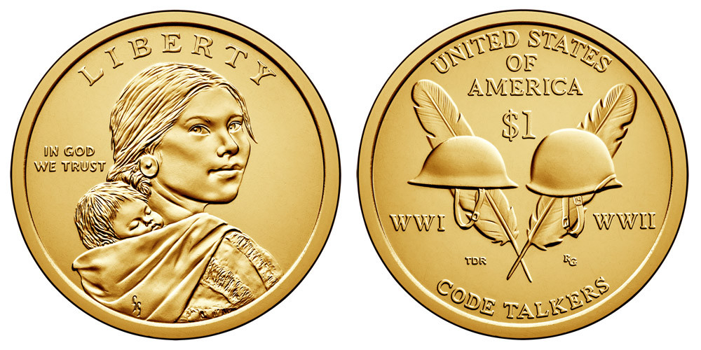 2016 P&D Sacagawea Native American Indian One Dollar Coins Code Talkers US Mint