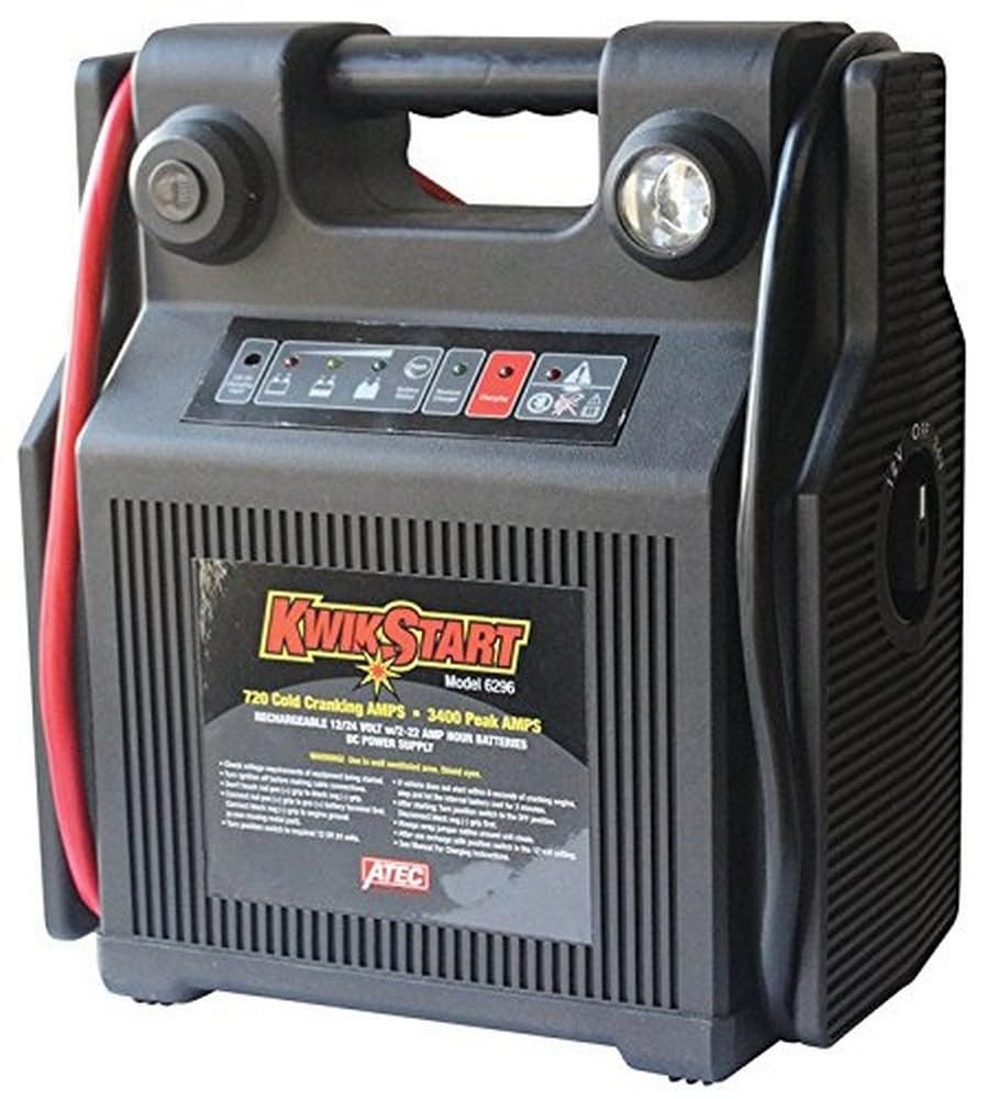 Associated 6296 Atec Kwikstart Jump Starter, 3400/1700 Peak Amps, 720/360 Cca