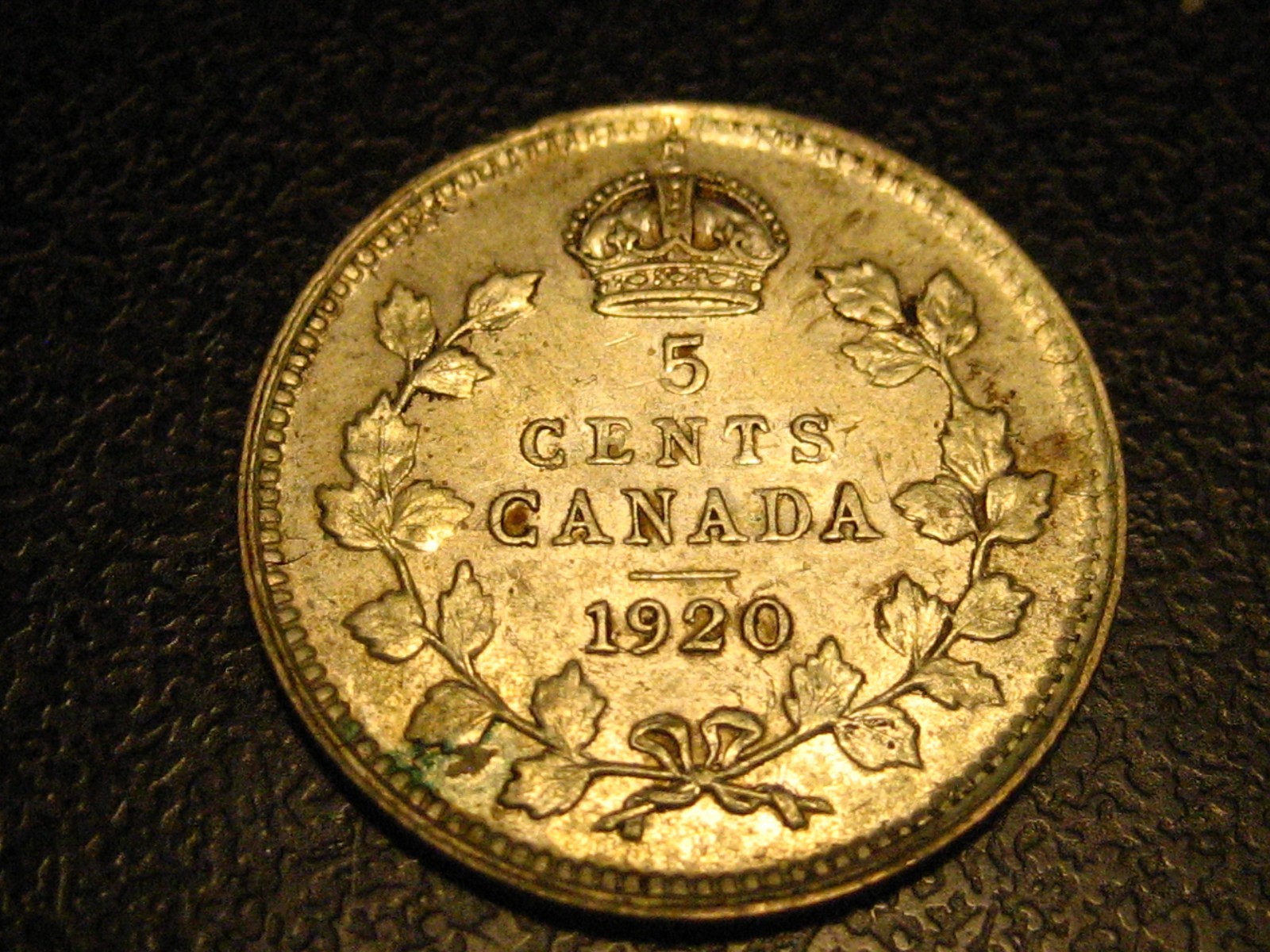 1920 Canadian 5 Cent Silver XF #2