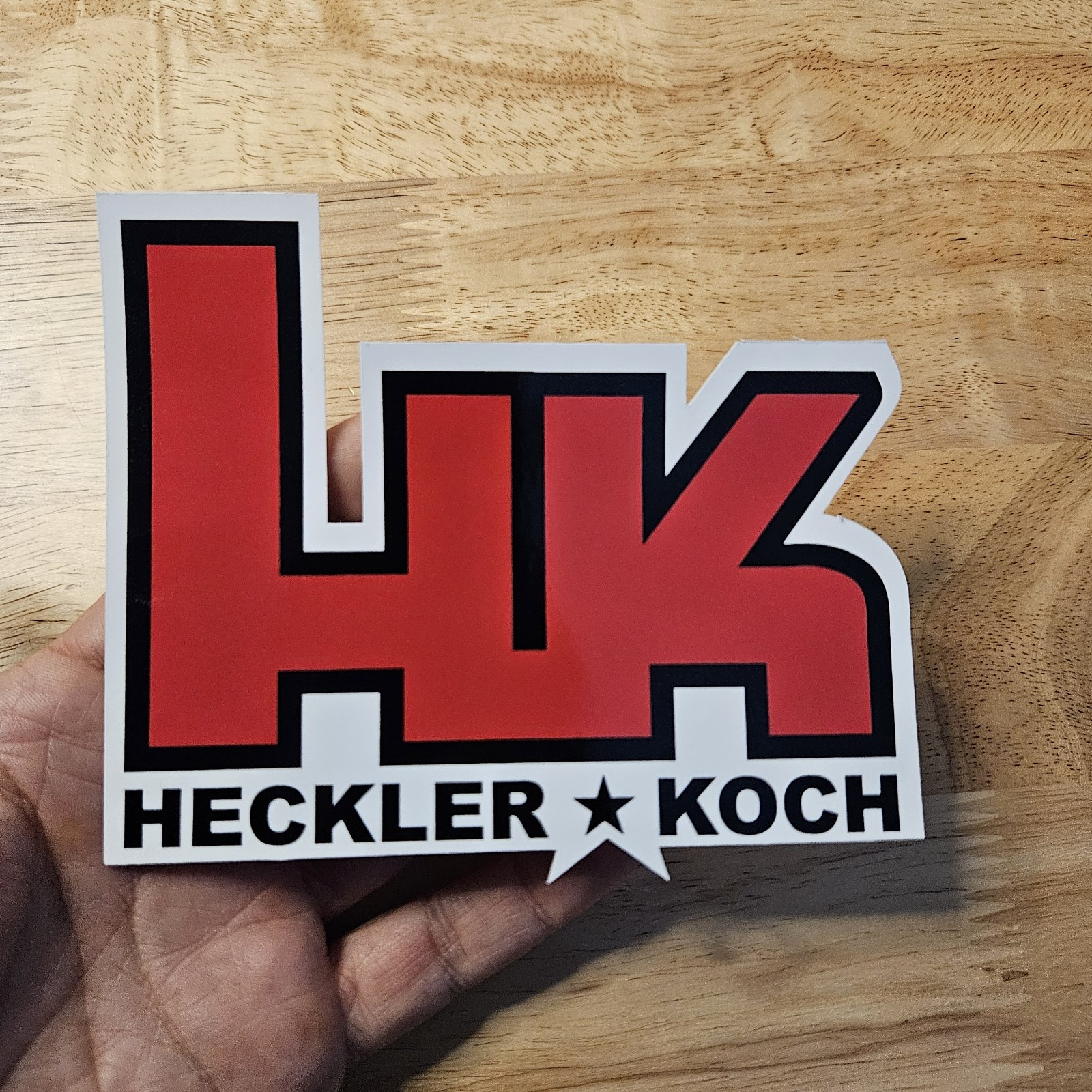 Large HK Vinyl Sticker - Heckler & Koch - Gun - Sporting Goods - Shooting