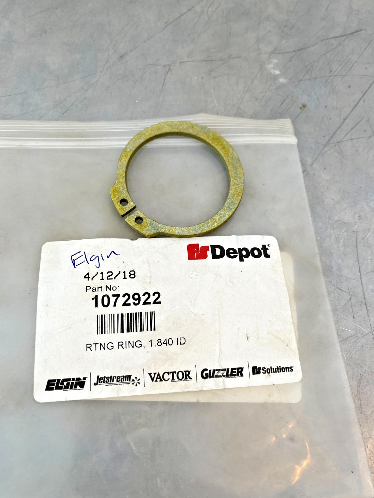 1072922 ELGIN RETAINING RING Snap RING LS1072922