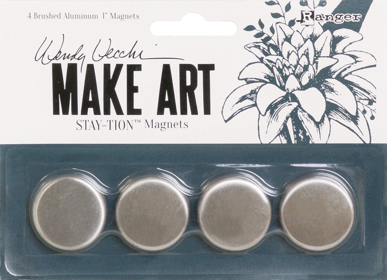 Wendy Vecchi MAKE ART Stay-tion 1 Magnets 4/Pkg