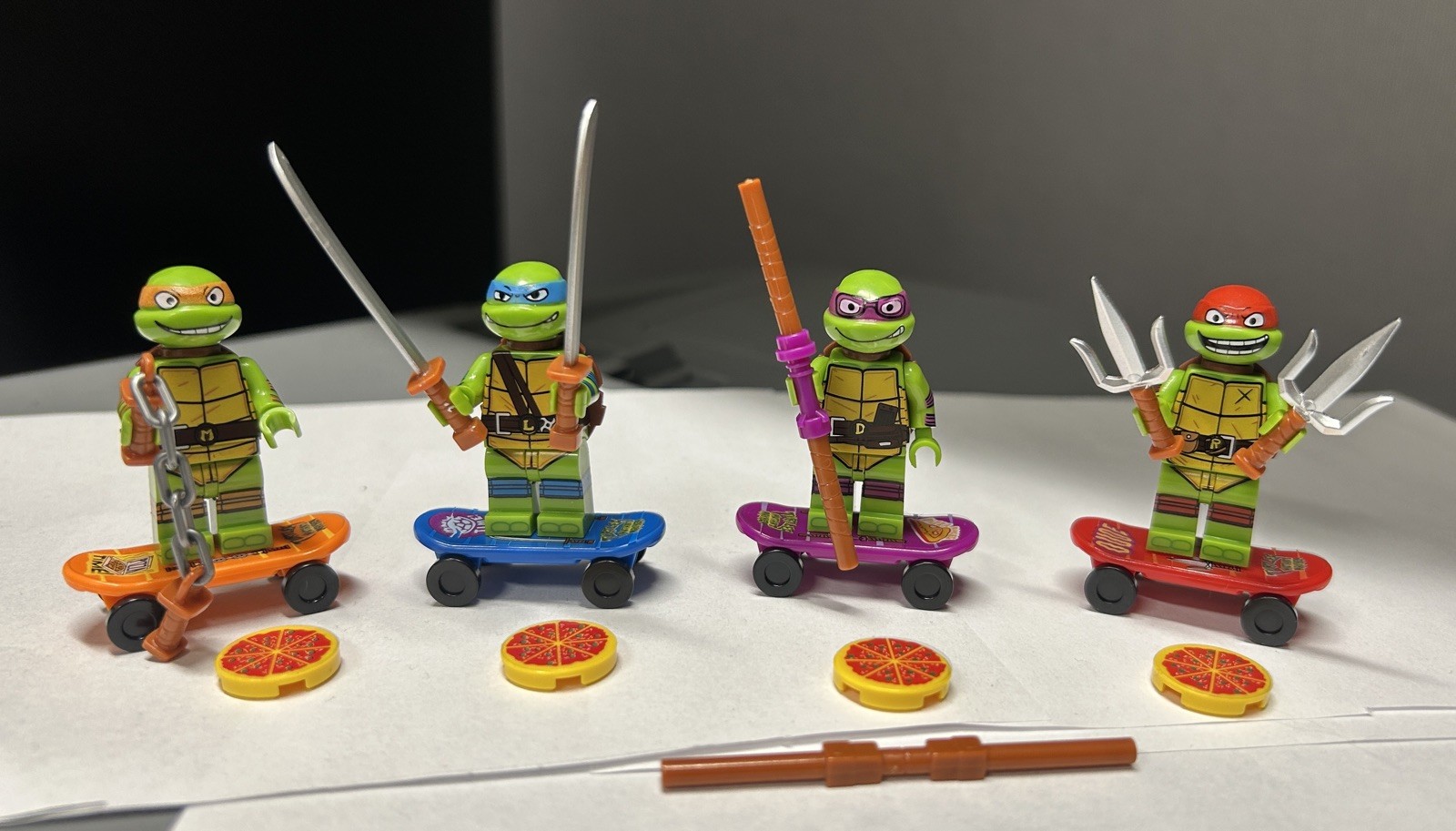 Teenage Mutant Ninja Turtles Minifigure 4 Pack Set TMNT Mutant Mayhem  Custom