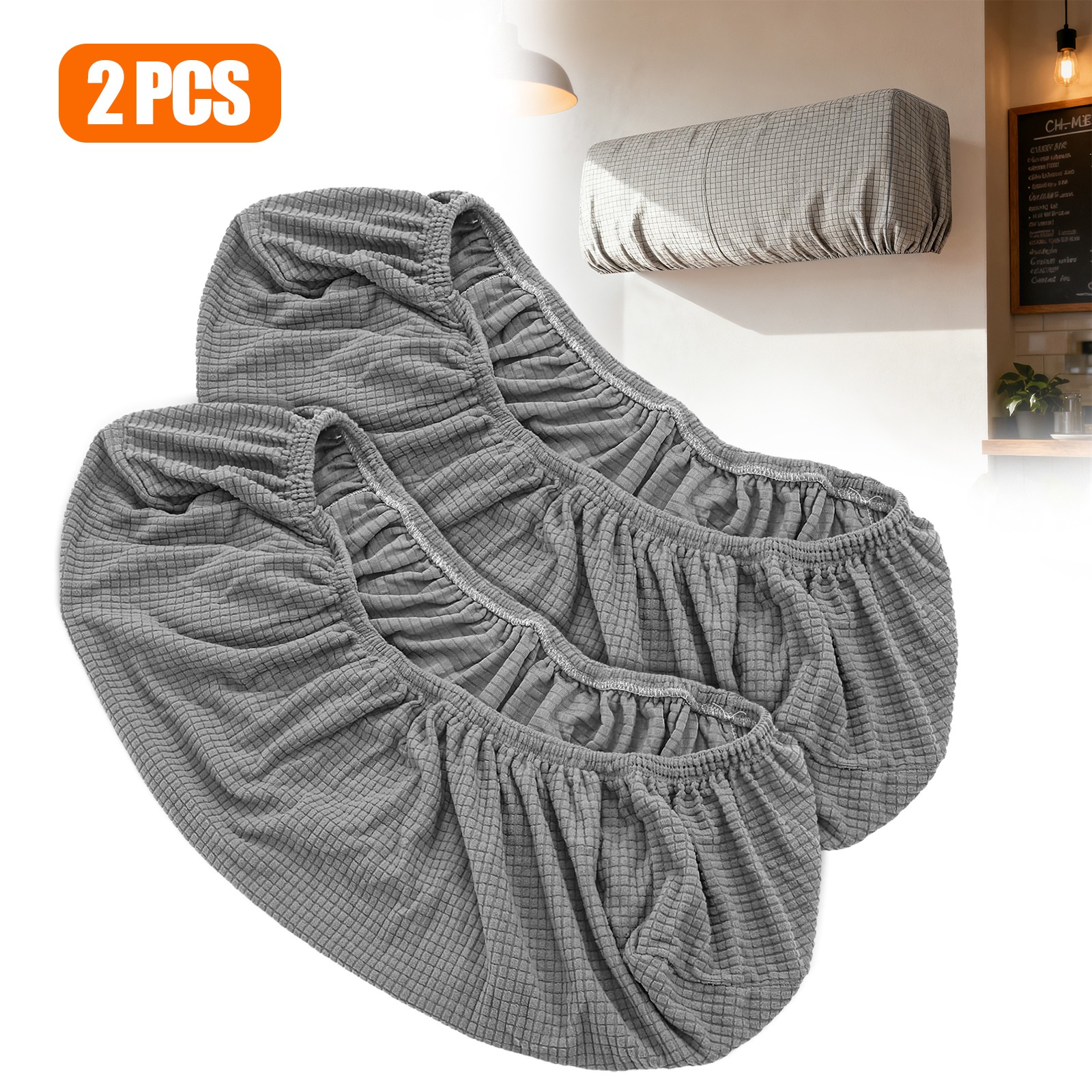 2x Indoor Dust Cover for Wall-Mounted Air Conditioner Washable Reusable 37-34 in