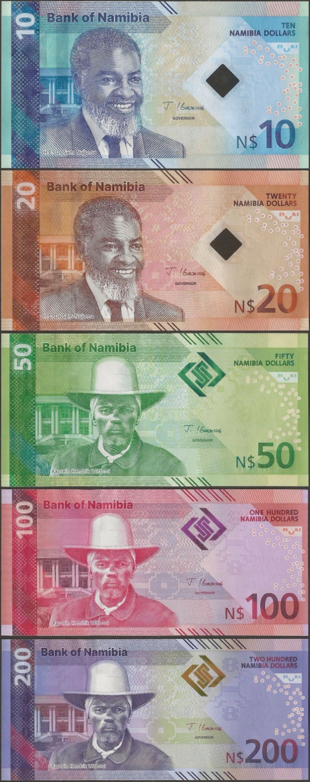 NAMIBIA 10 to 200 DOLLARS  2025 Full Set @ EBS