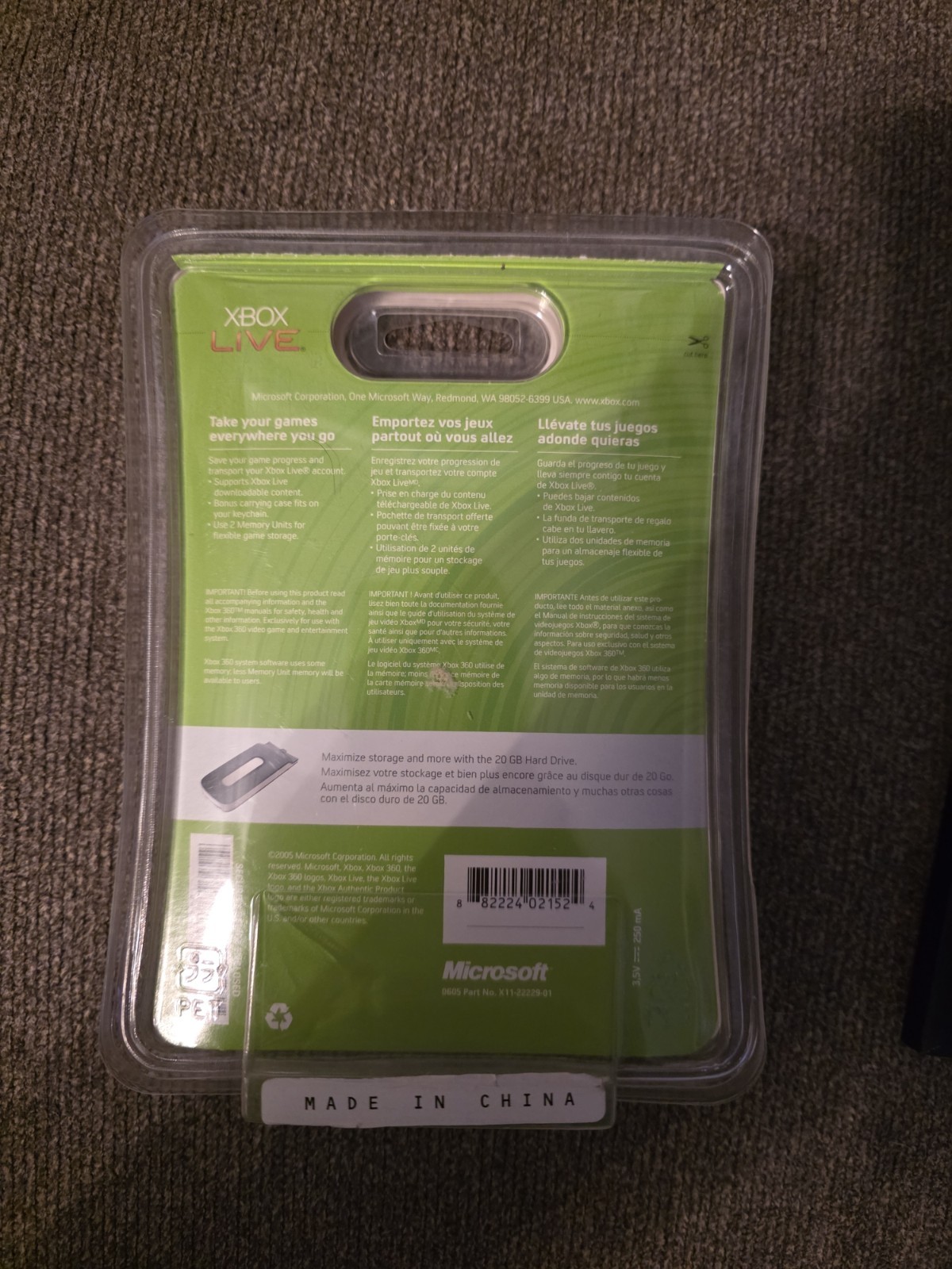NEW Sealed Microsoft Xbox 360 Memory Unit- White - OEM