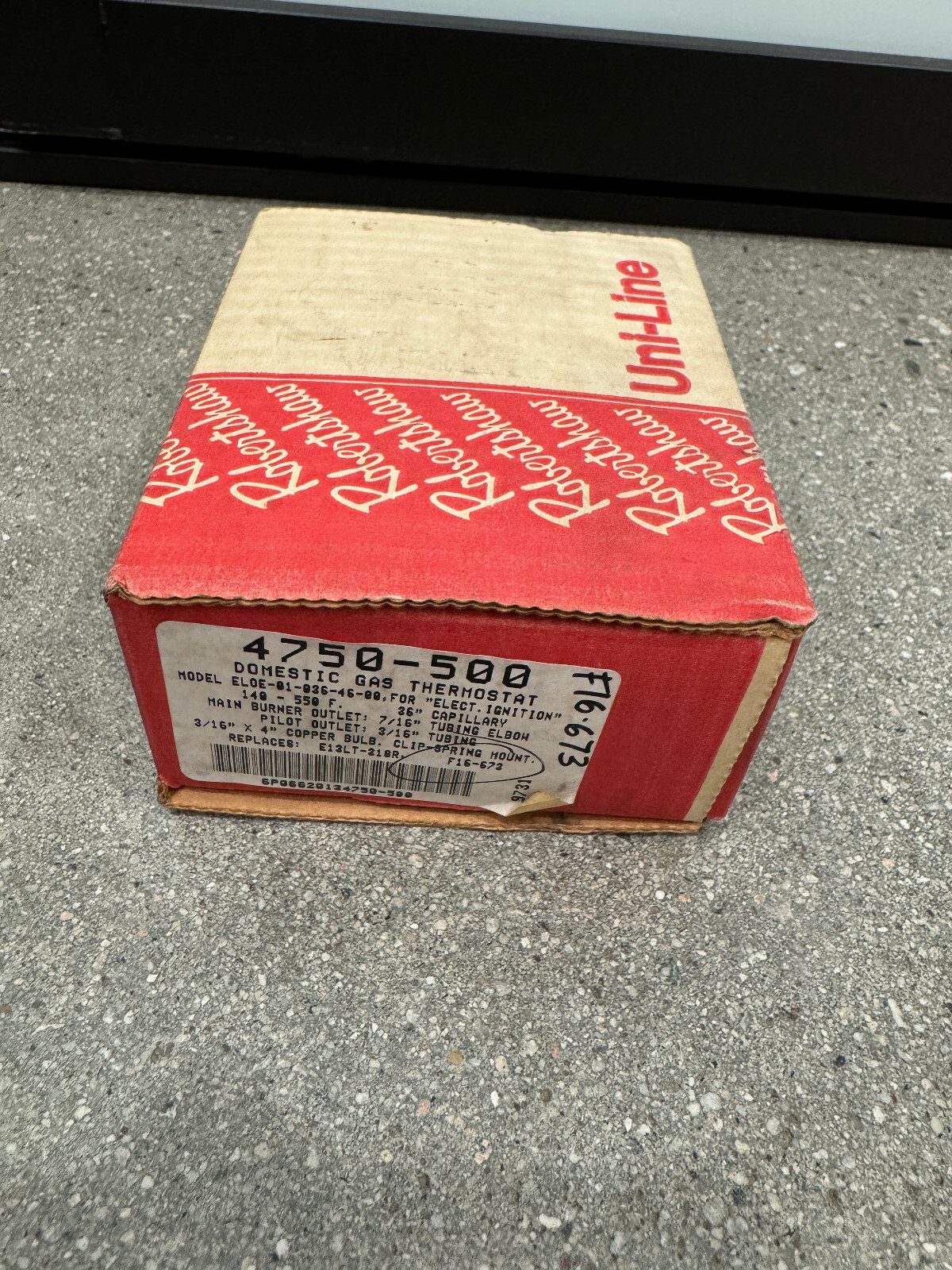 Robertshaw 4750-500 Gas Thermostat ELOE-036-46-99 New Old Stock