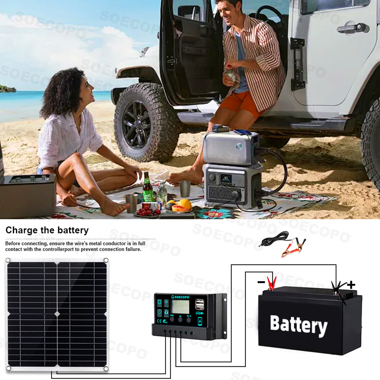 Solar Full 8000w 110/220V Inverter 300W Solar Panel Home 100A Controller System