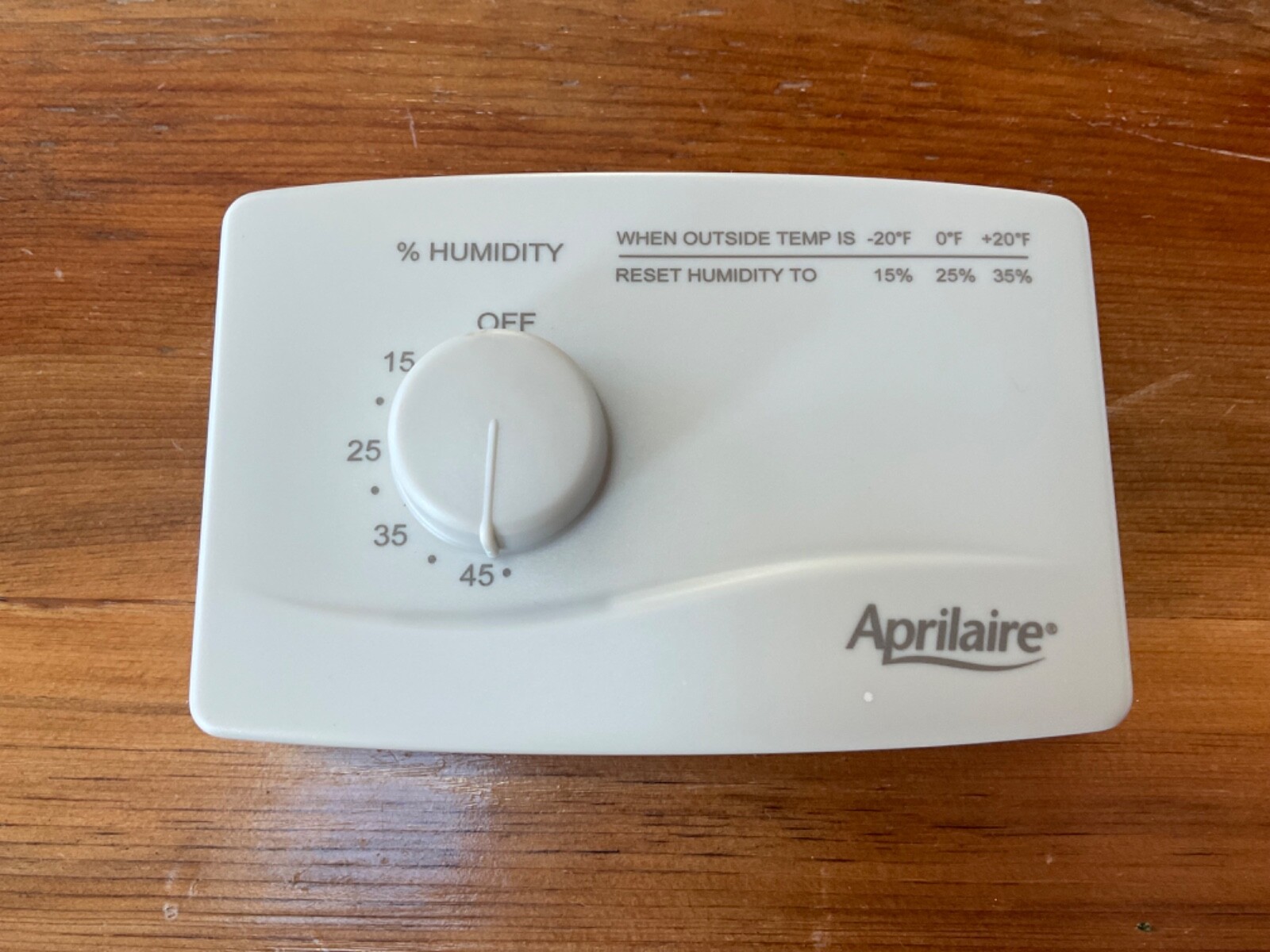 Manual Humidistat Control 4655 Aprilaire
