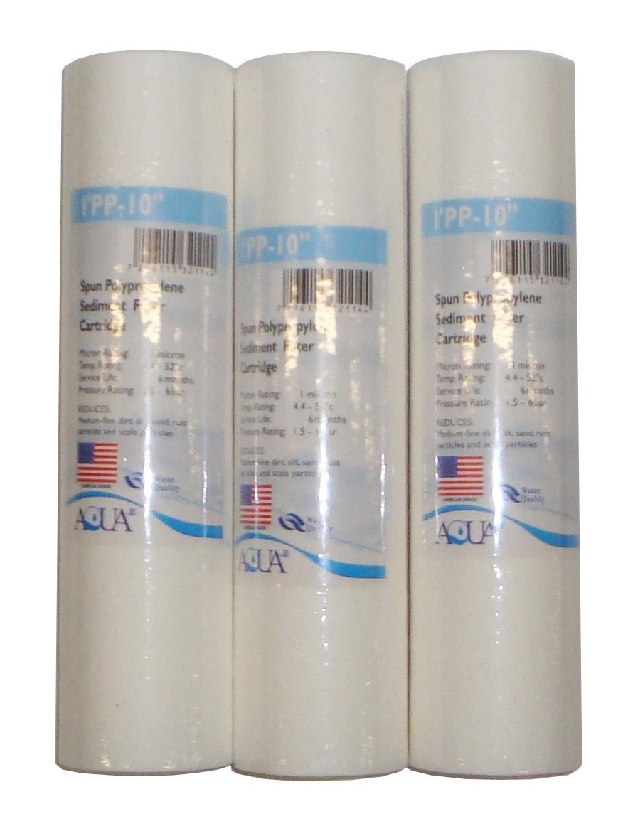 High Quality Sediment 10"x2.5" filters,1 micron filtration, pack of 3