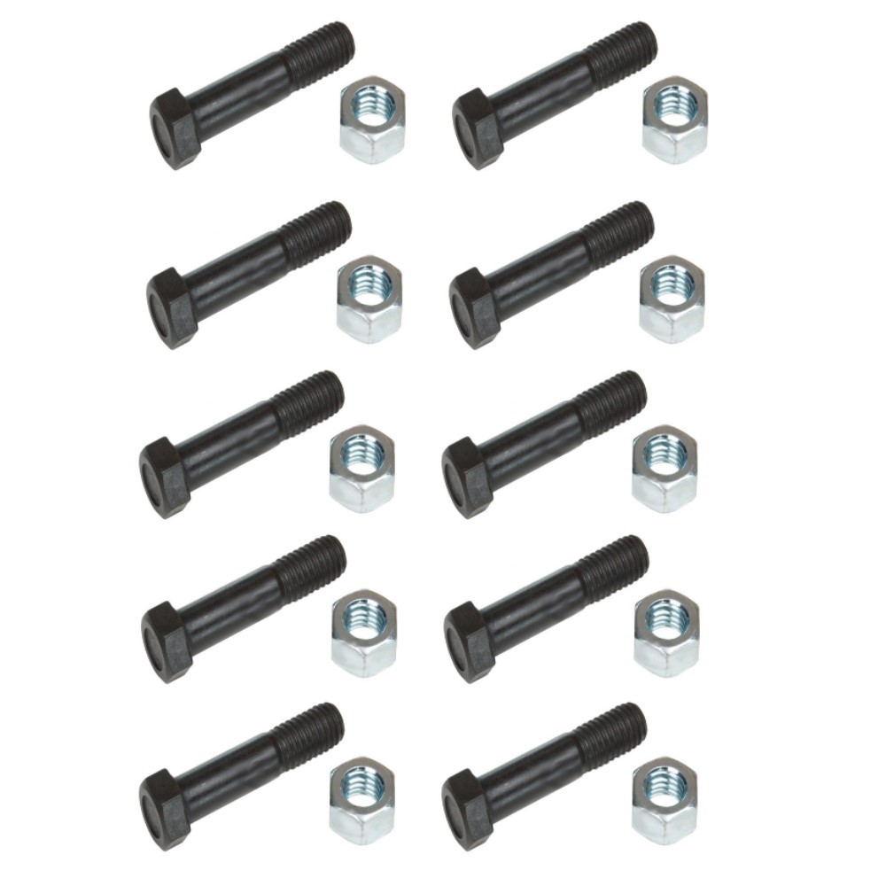 Qty 10 Shear Bolt Nut Kit Fits Ford New Holland Baler 276 311 565 570 575 NH15