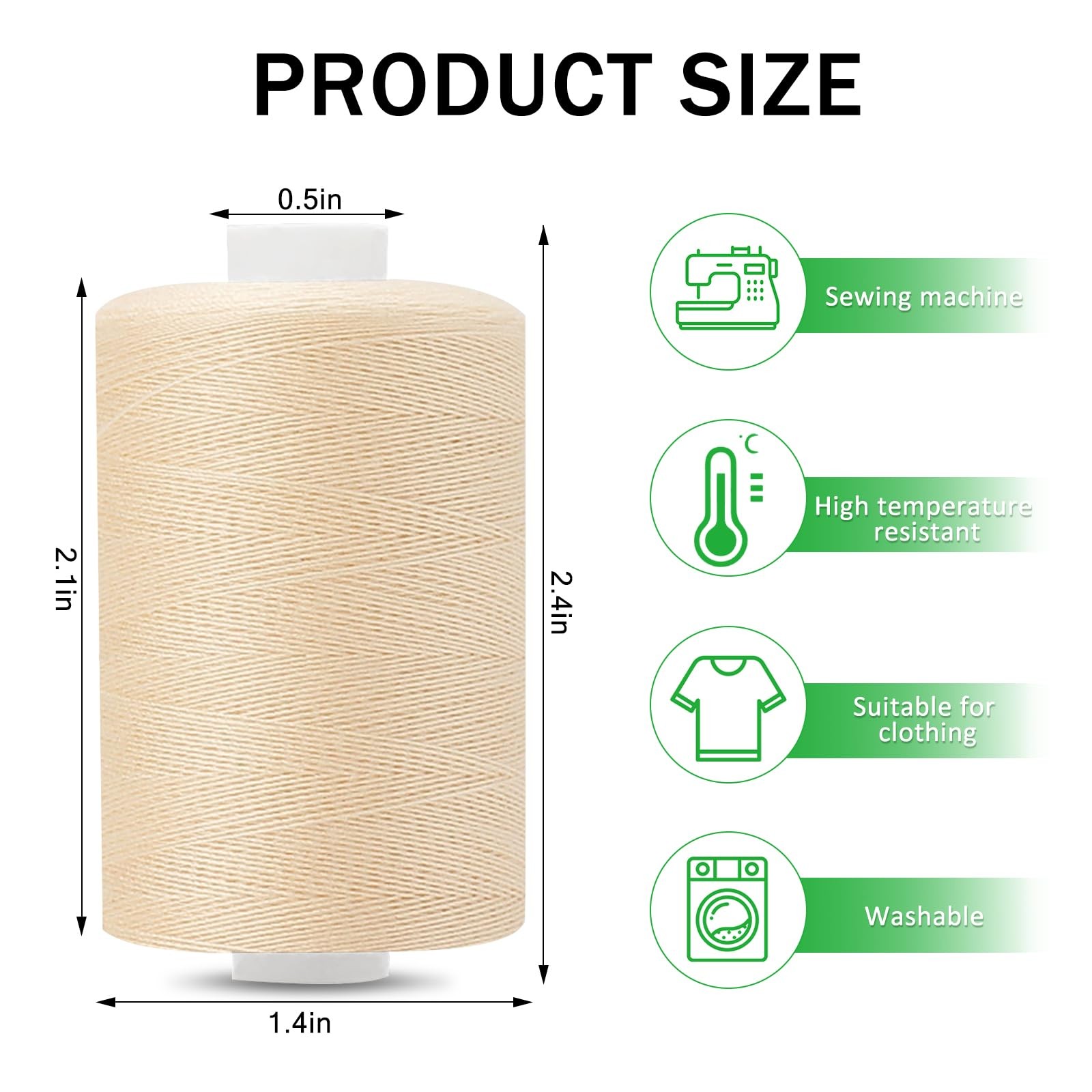 42 Spools All Purpose Sewing Thread 1000 Yards, Bobbin Polyester Thread for S...