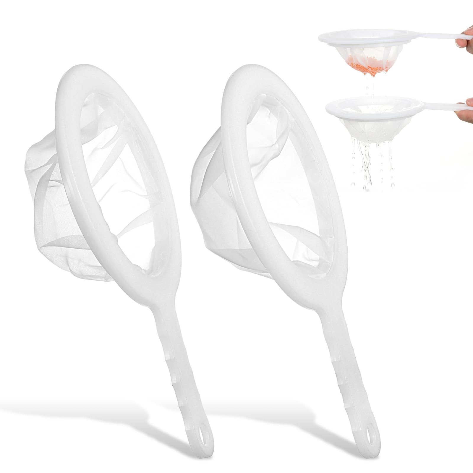 Share 2 PCS Baby Brine Shrimp Net Sieve, 80 Mesh 200 Kit, Standard, White