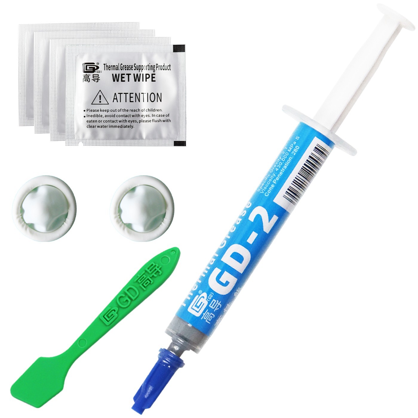 Net Weight 4 Grams Gray 1-piece GD-2 Thermal Paste Grease Heat Sink Compound