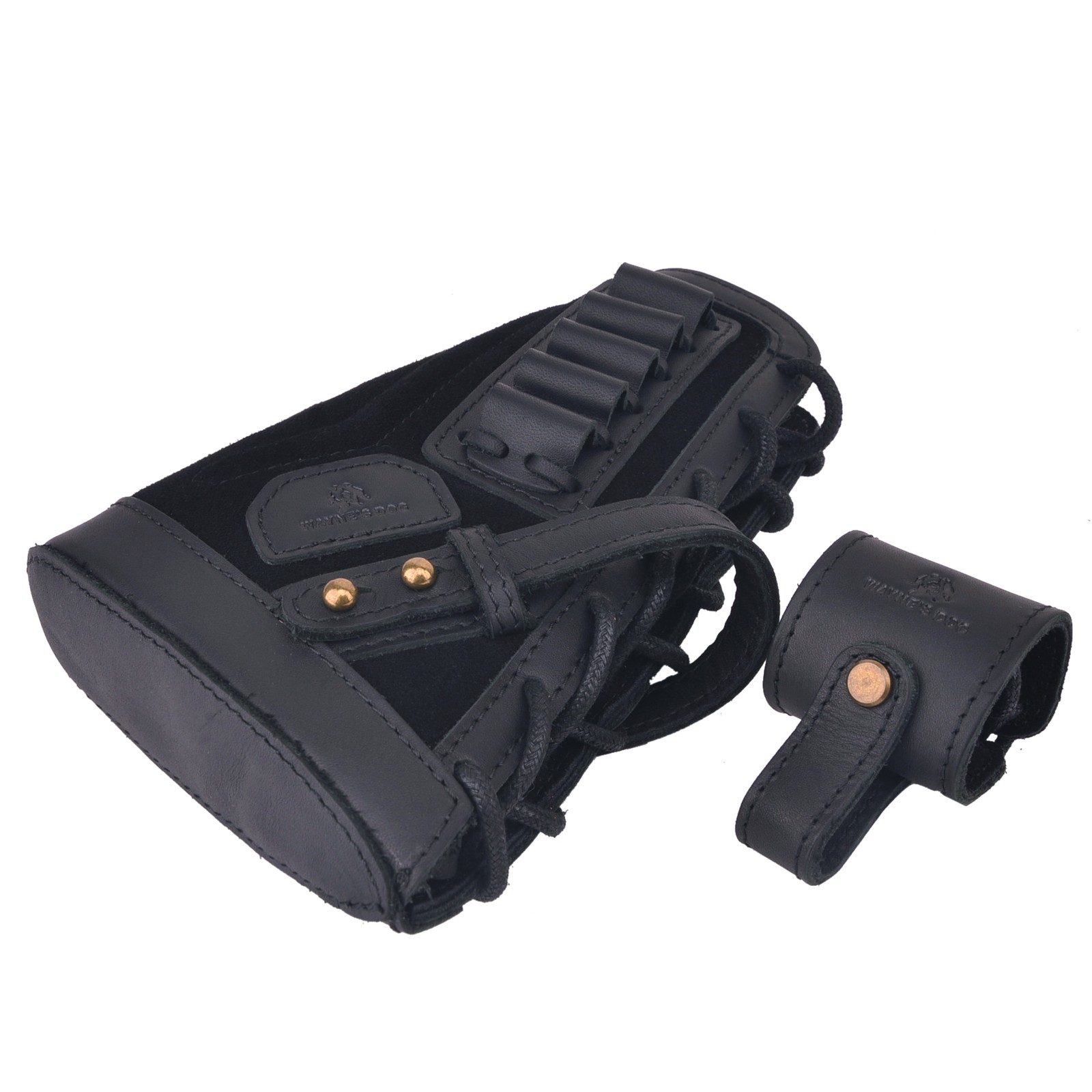 Leather Gun Buttstock with Sling Barrel Mount No Drill Needed .30-30 .357