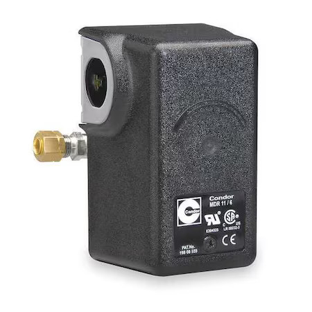 Condor Usa 11Gaxe Pressure Switch, Standard, Dpst, 1 Ports, 1/4" Fnpt, 25 To