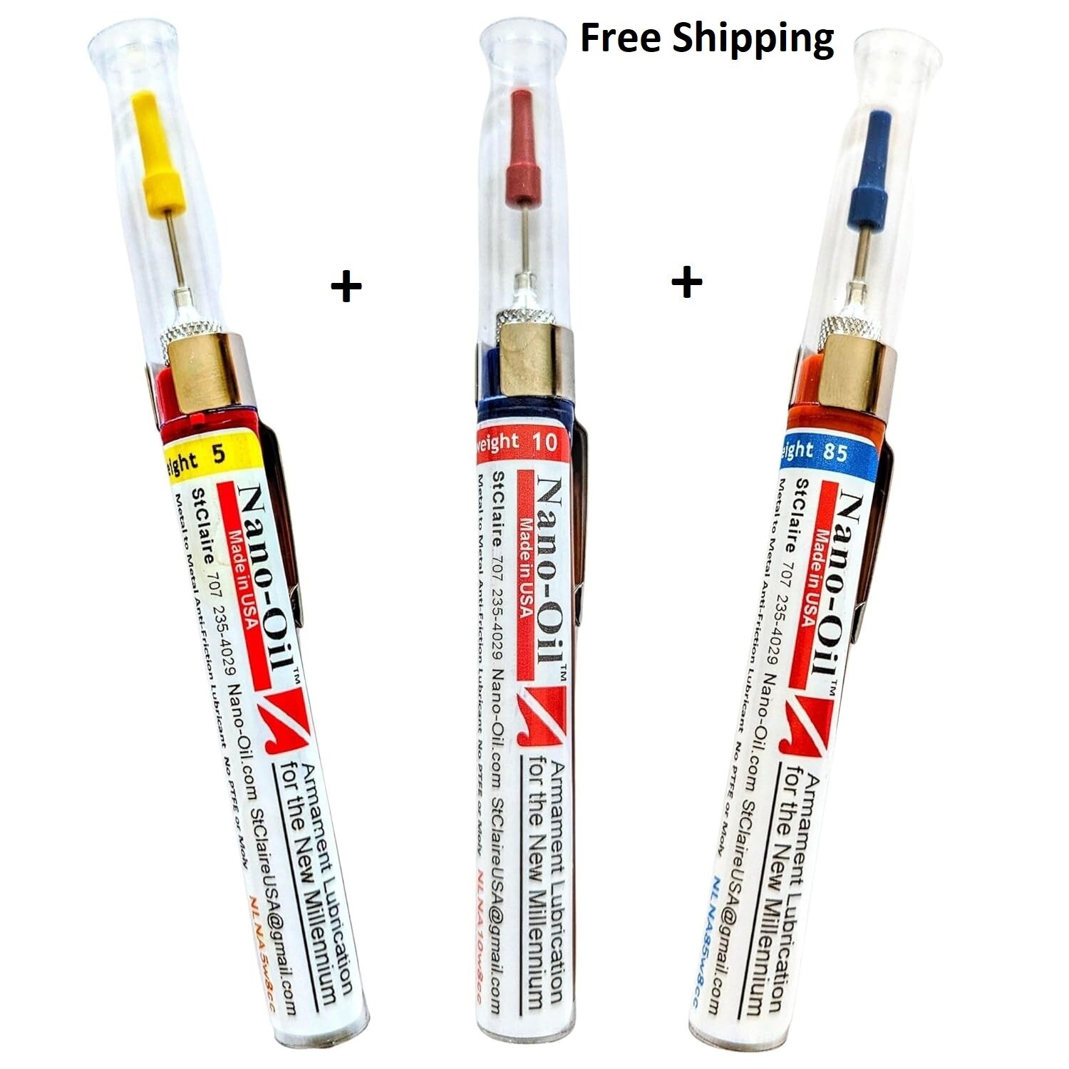 Nano-Oil Trio - All 3 Grades Kit: 5 CLP + 10 + 85 Weight - Industrial Lube