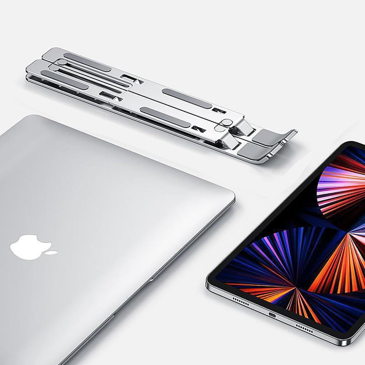 Portable Aluminum Laptop & Phone Stand, Adjustable, Foldable, Ergonomic, for ...