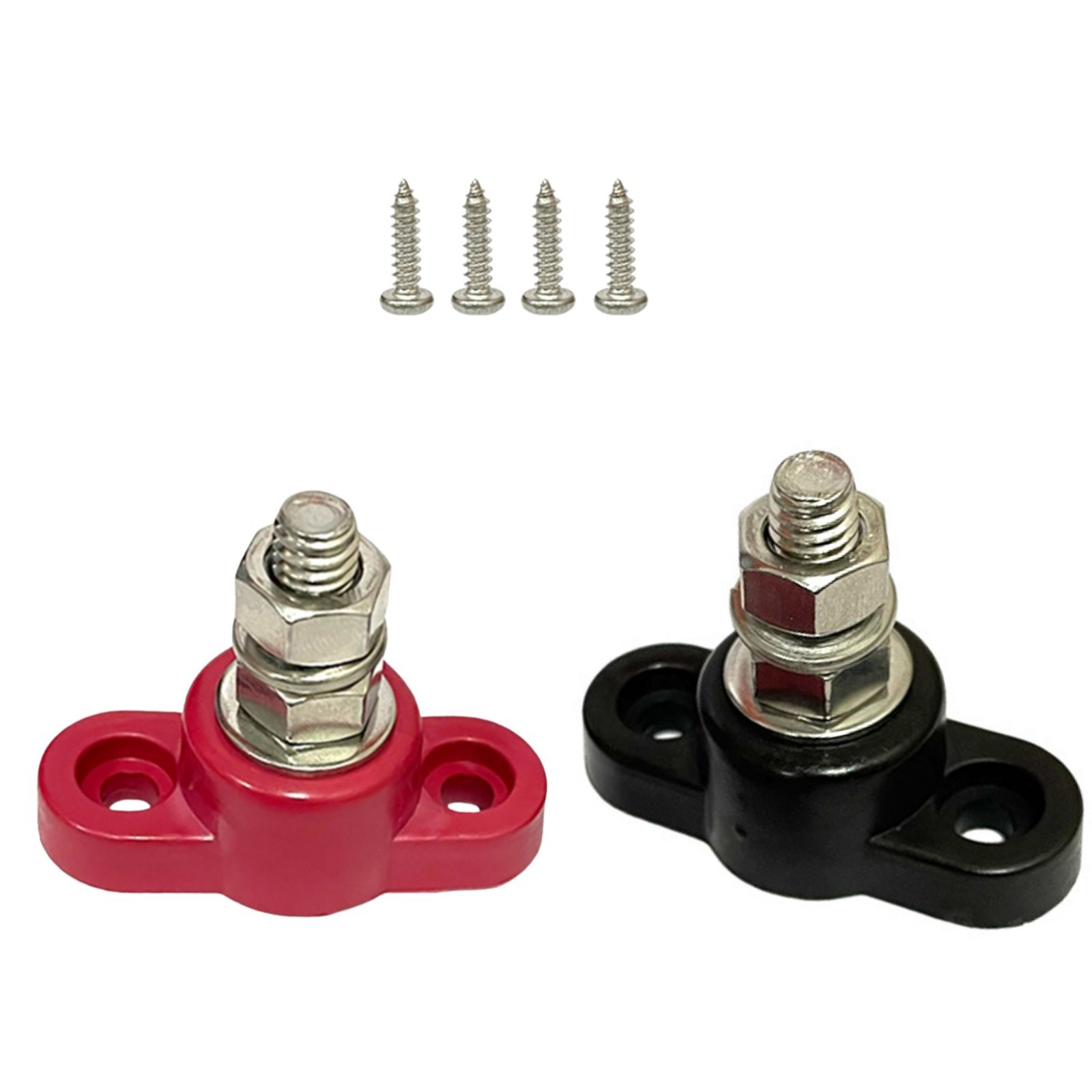 2PCS Heavy Duty Battery Junction Posts, 12V-48V Single Stud for Auto Marine