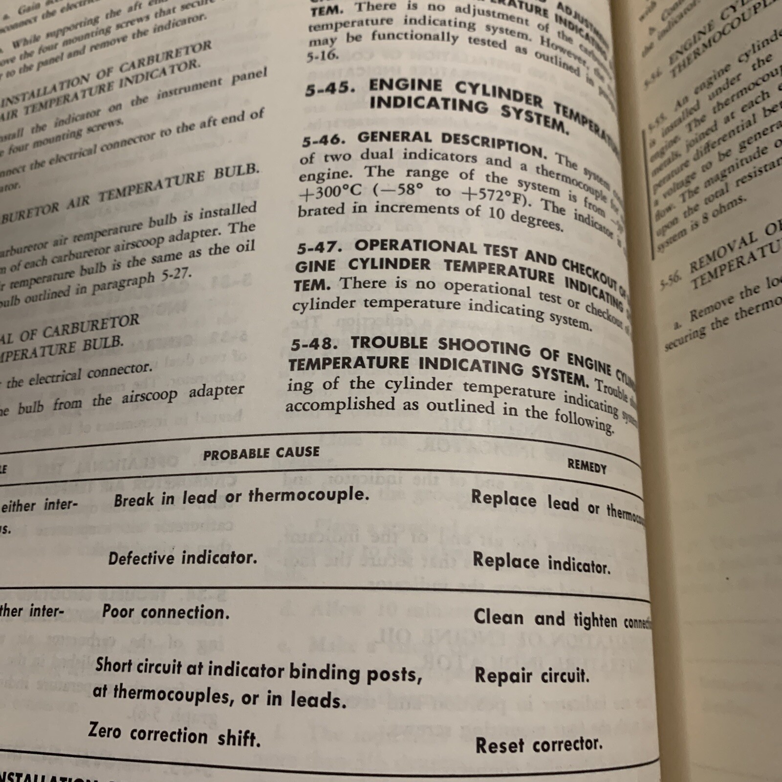 USAF Series C-54 (DC-4) Maintenance Handbook: Instruments Mint CONDITION 1956