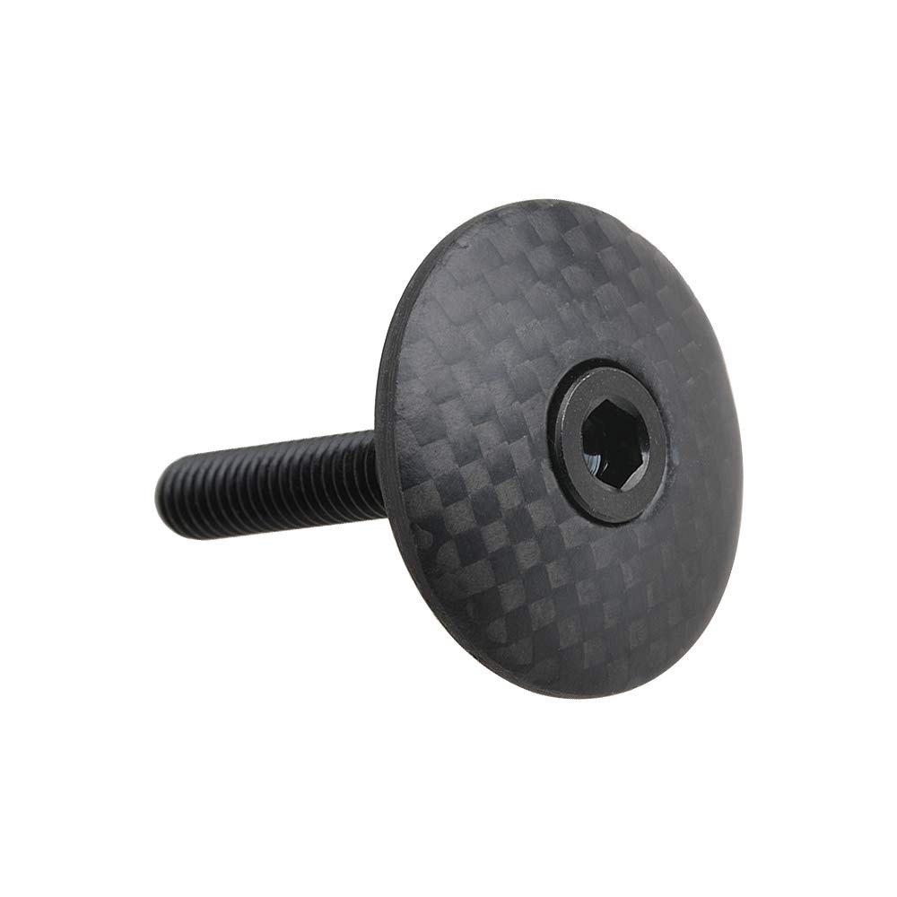 1 1/8" Carbon Fiber Cycling Headset Stem Top Cap M6x35mm Titanium Bolt