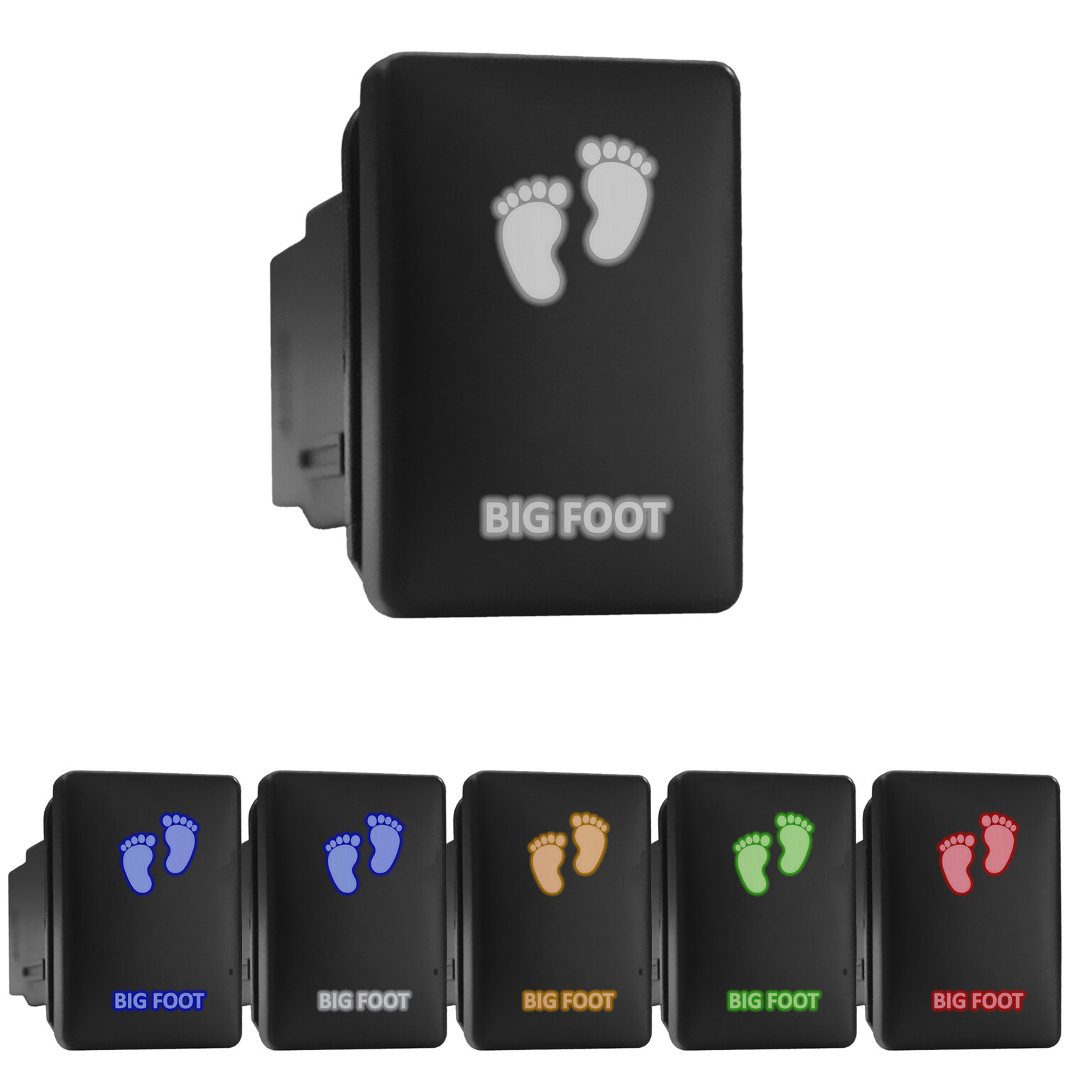 BIG FOOT Symbol - LED Push Button Rocker Switch Direct Replacement (Fit: TOYOTA)