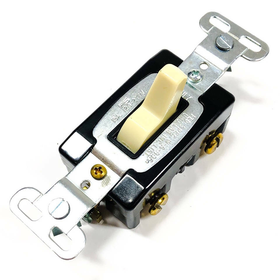 501-IG Pass & Seymour Single Pole Switch, 15A, 120/277 VAC, Ivory