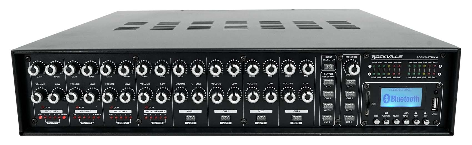 Rockville ROCK MATRIX 4 Zone Home Audio Amplifier Receiver Multi Room System