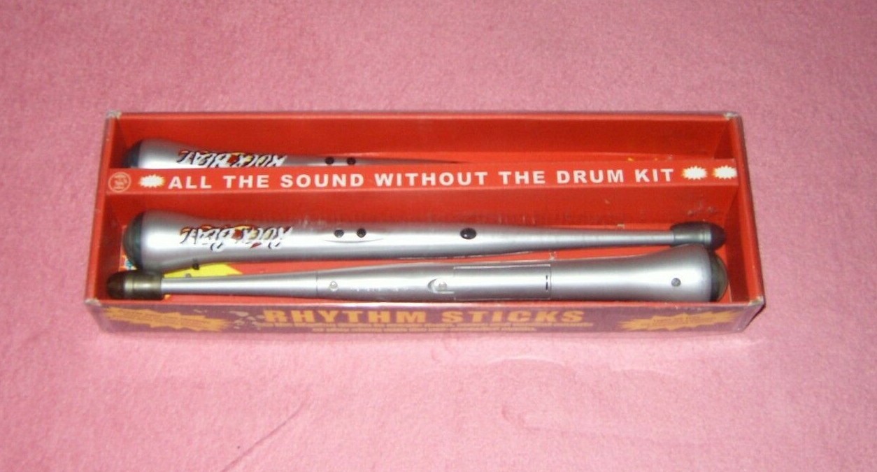 RHYTHM STICKS X 3 LIGHT-UP TIPS BOXED TOBAR