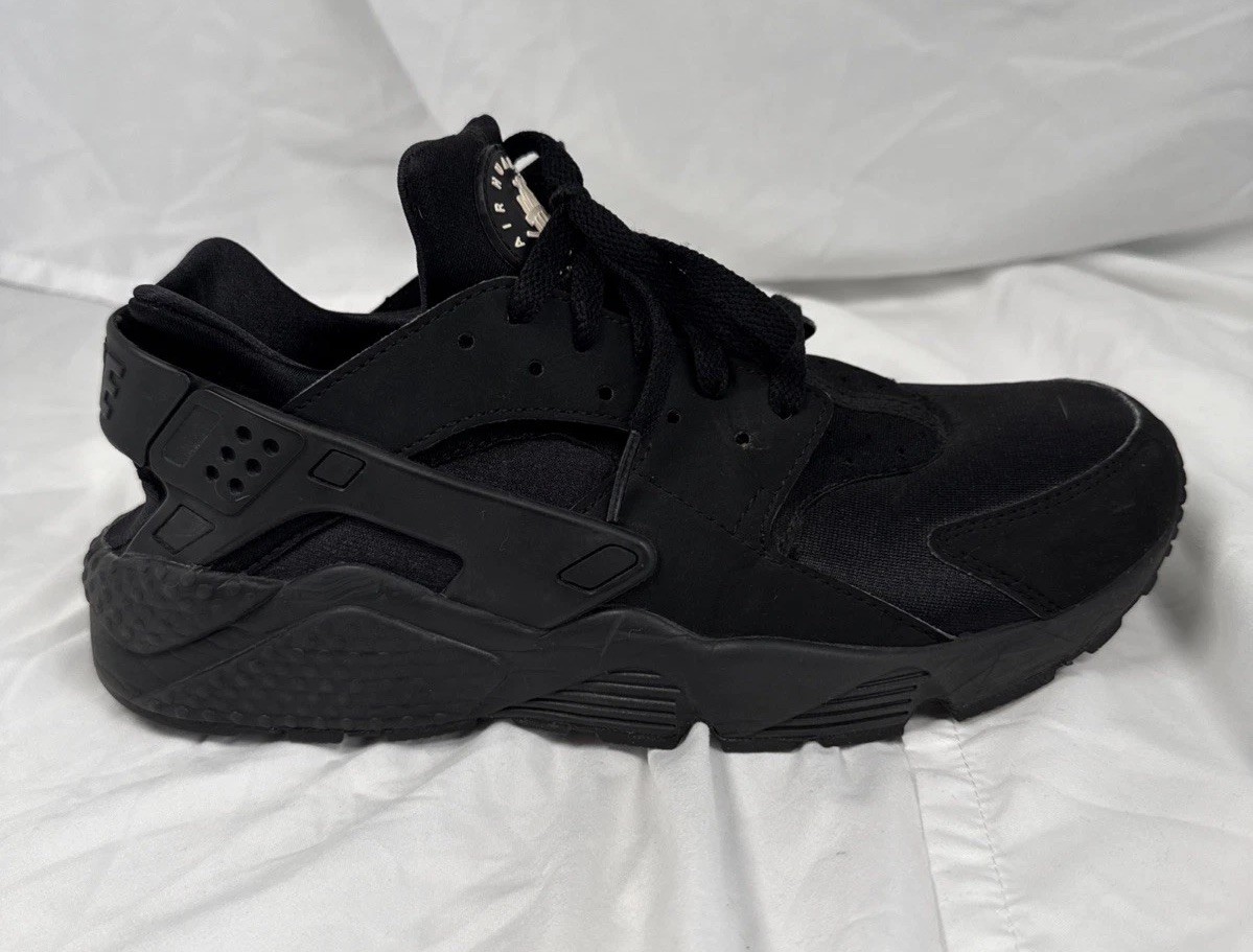 Nike Air Huarache Triple Black Men’s Running Shoes Sneakers Sz 9 EUC 318429-003