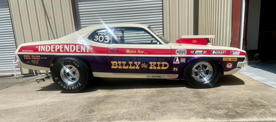 Decals - Billy the Kid Pro Stock Dodge Demon, press printed, vibrant color.