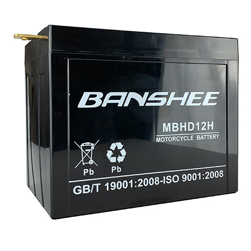 YHD-12H Battery by Banshee – Harley FL, FLH 1340/1200 & Sportster XLH 900 65-84