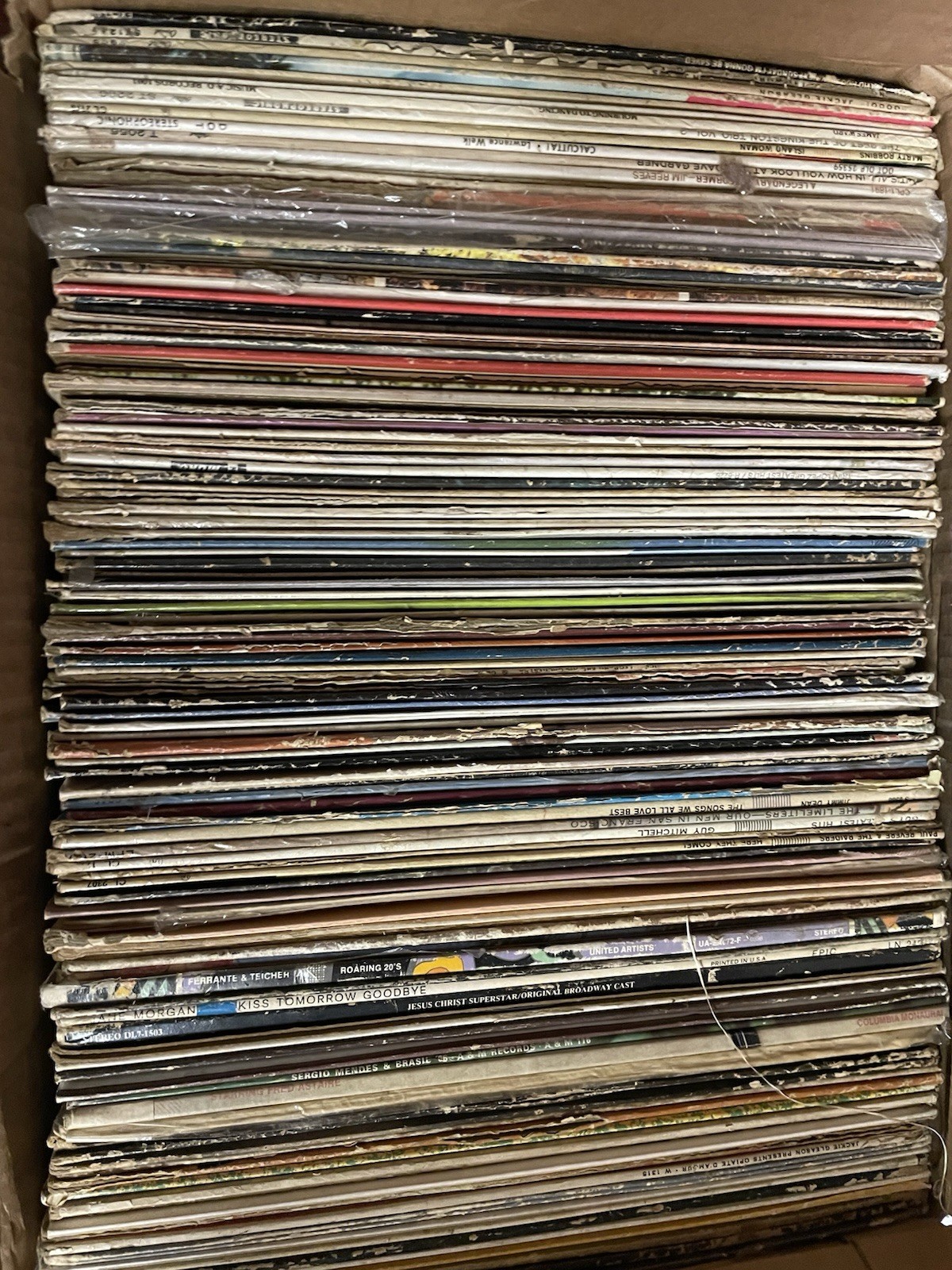 Mystery Box Vinyl Records Music Albums LP Bulk Lot of 20 Vintage With Sleeves