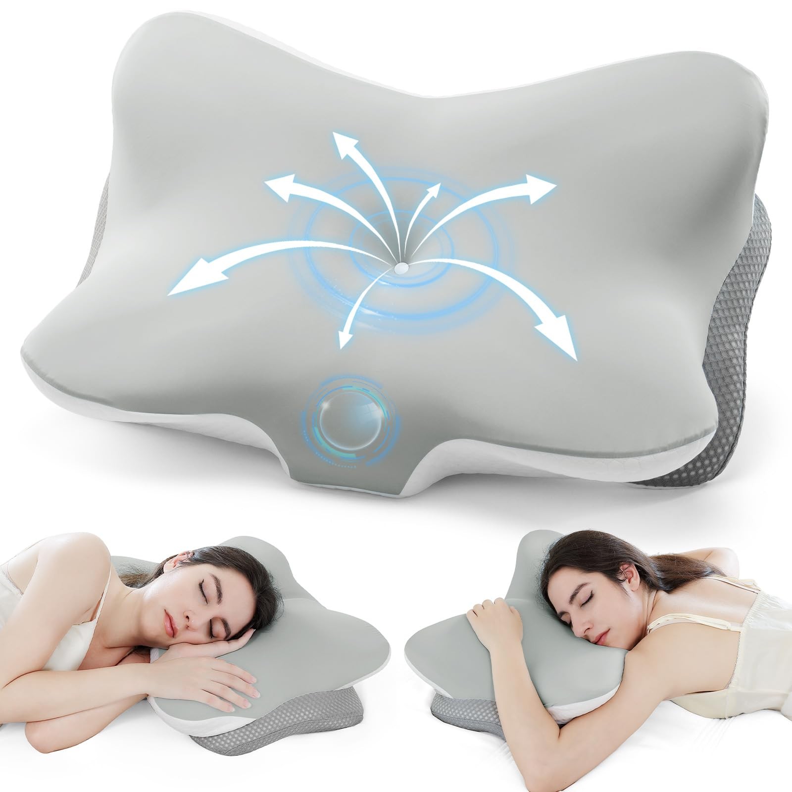 Memory Foam Cervical Neck Pillow, Ergonomic Contour Bed Pillow