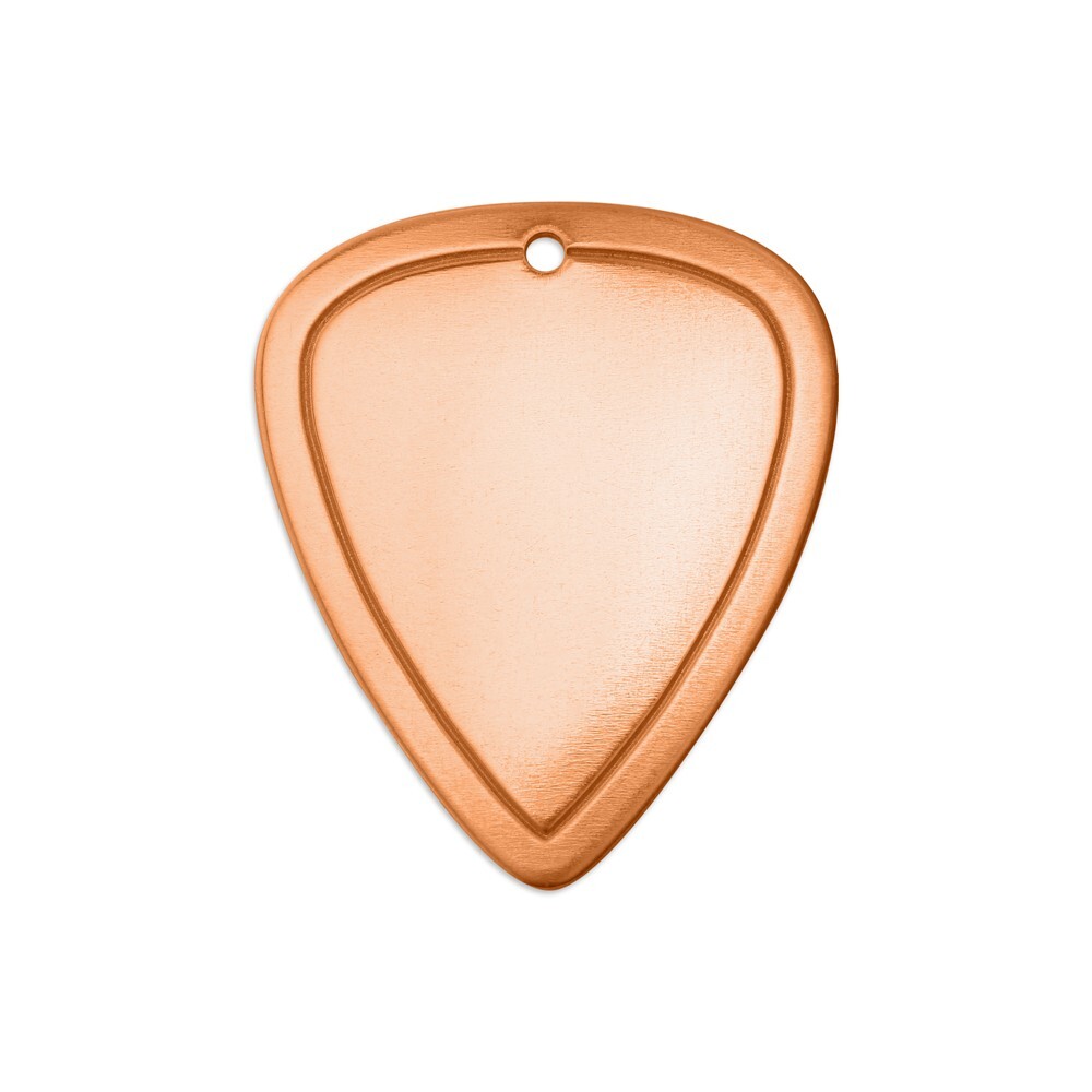 ImpressArt Border Guitar Pick, 1 1/4", Copper, Premium Metal Stamping Discs