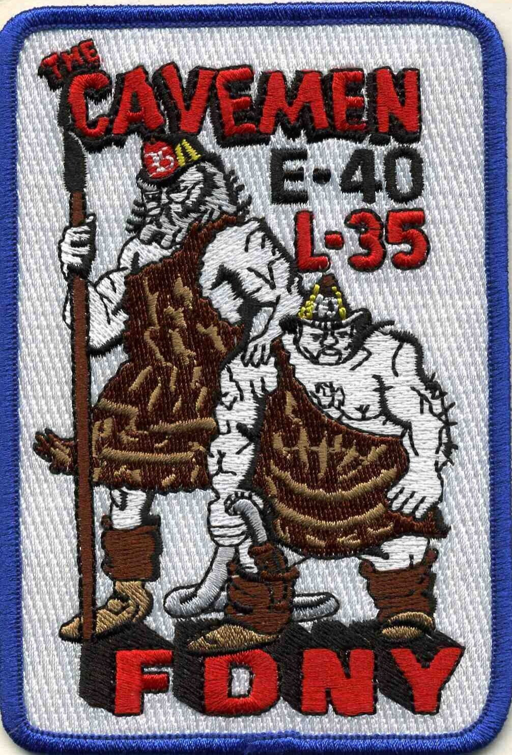 New York City - Engine - 40 / Lad-35 "CAVEMEN" (3.25" x 5" size) fire patch