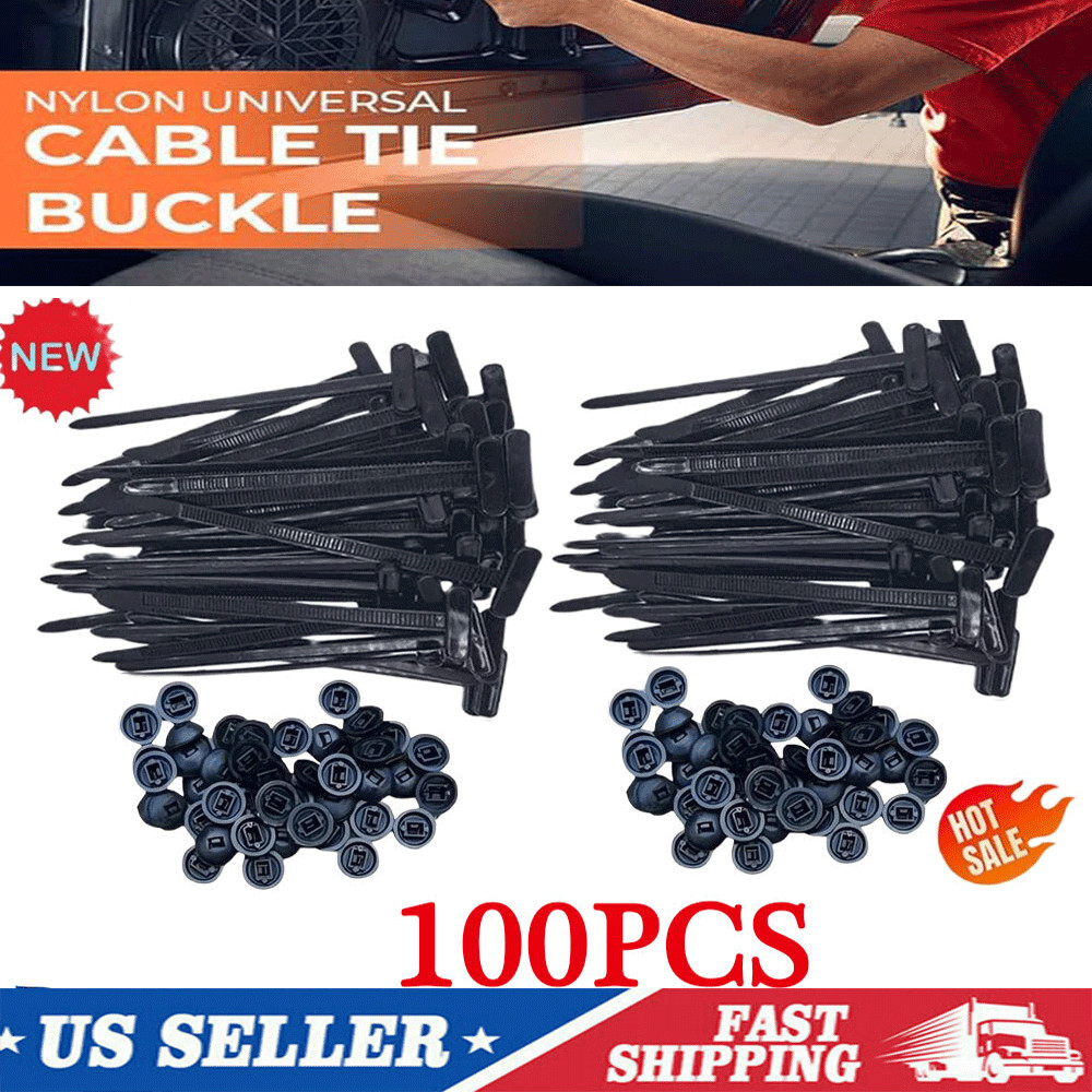 Nylon Universal Cable Tie Buckle 100Pcs US STOCK