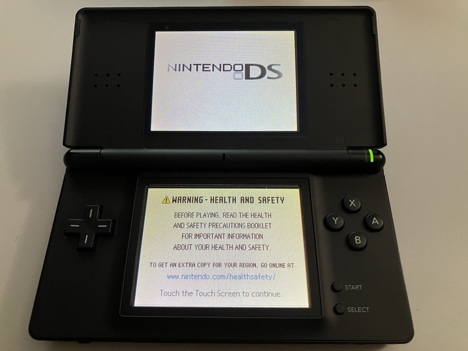 Nintendo DS Lite Handheld System Black - Working But Has Top Screen Fading