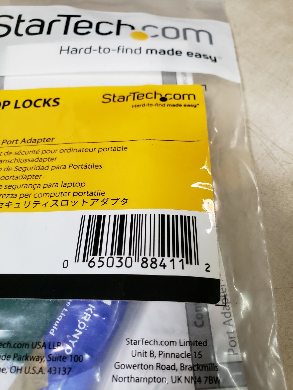 Startech Adapter Kit - Slim Anti-Theft Laptop Security Lock
