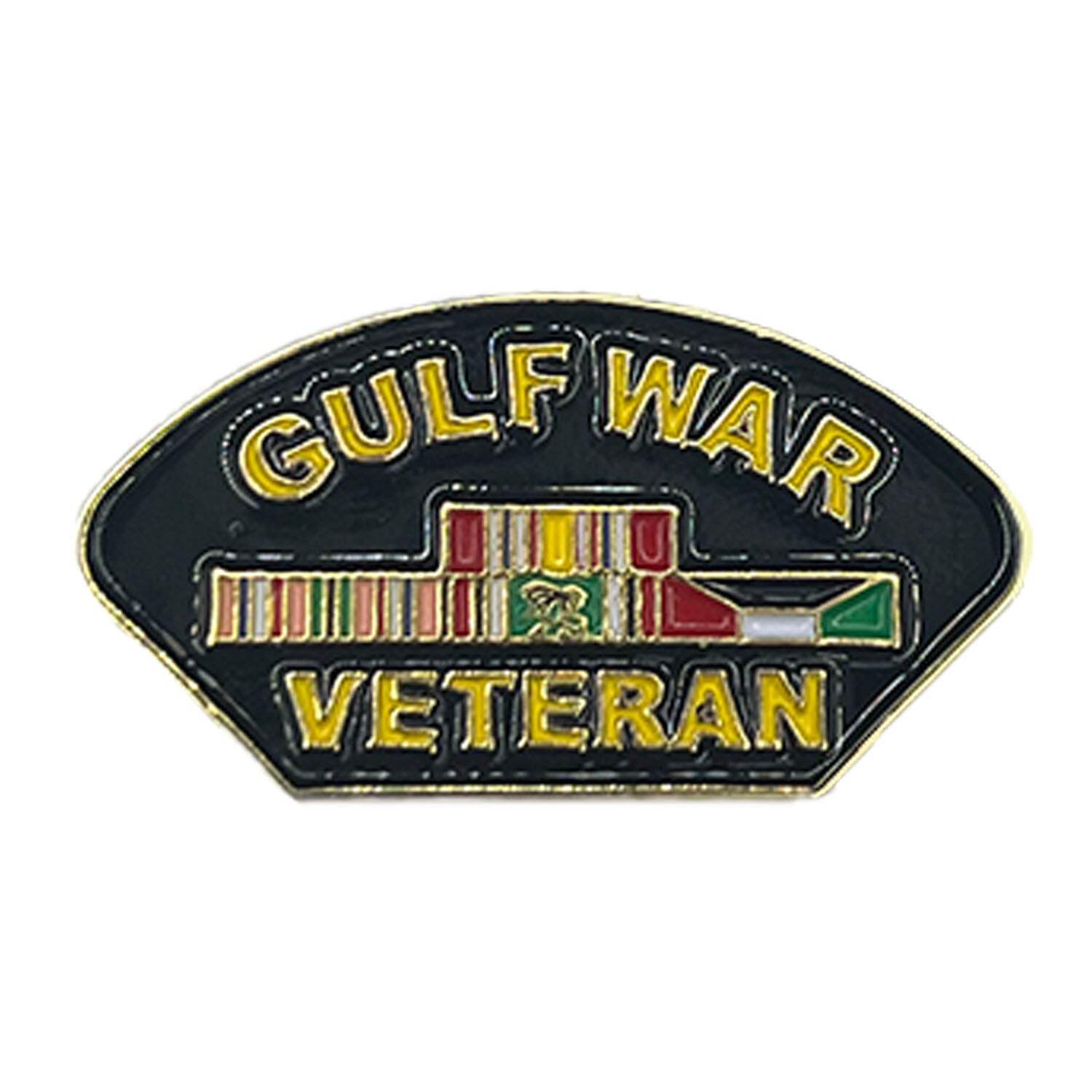 Gulf War Veteran Metal Pin With Ribbons