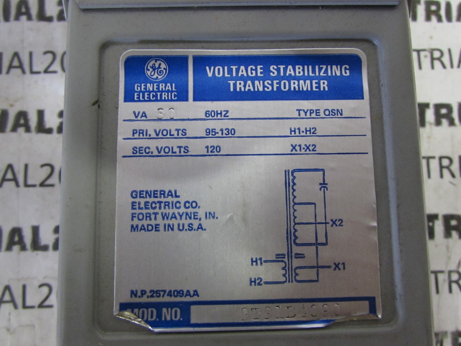 GENERAL ELECTRIC VOLTAGE STABILIZING TRANSFORMER 9T91B4090 NEW