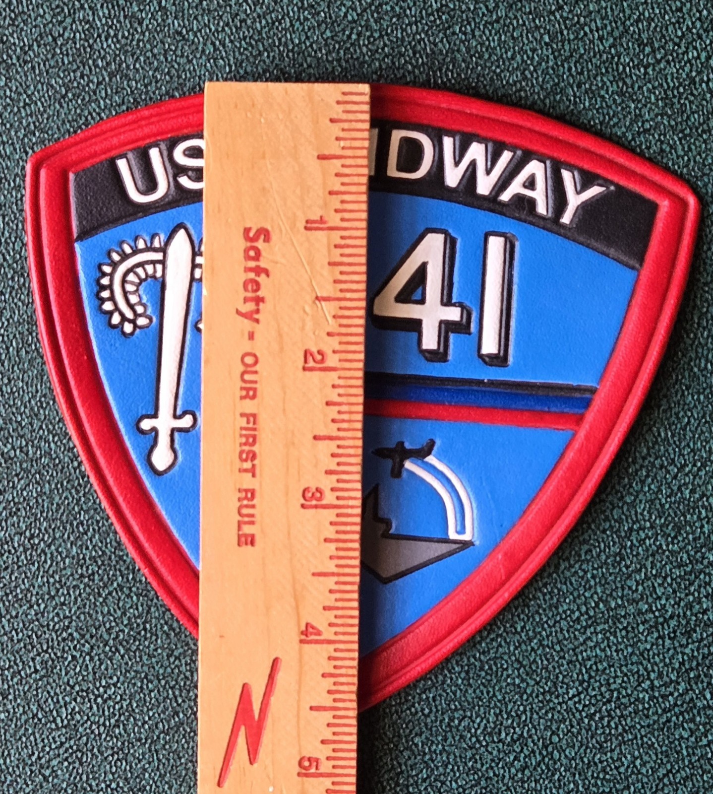 Leather USS Midway Navy Patch New