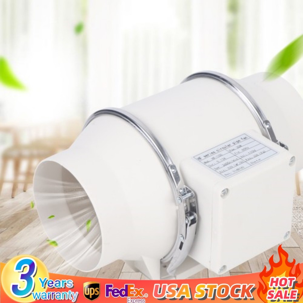 4 Inch Inline Duct Exhaust Blower Fan Tube Ventilation Fan Extractor 220CFM