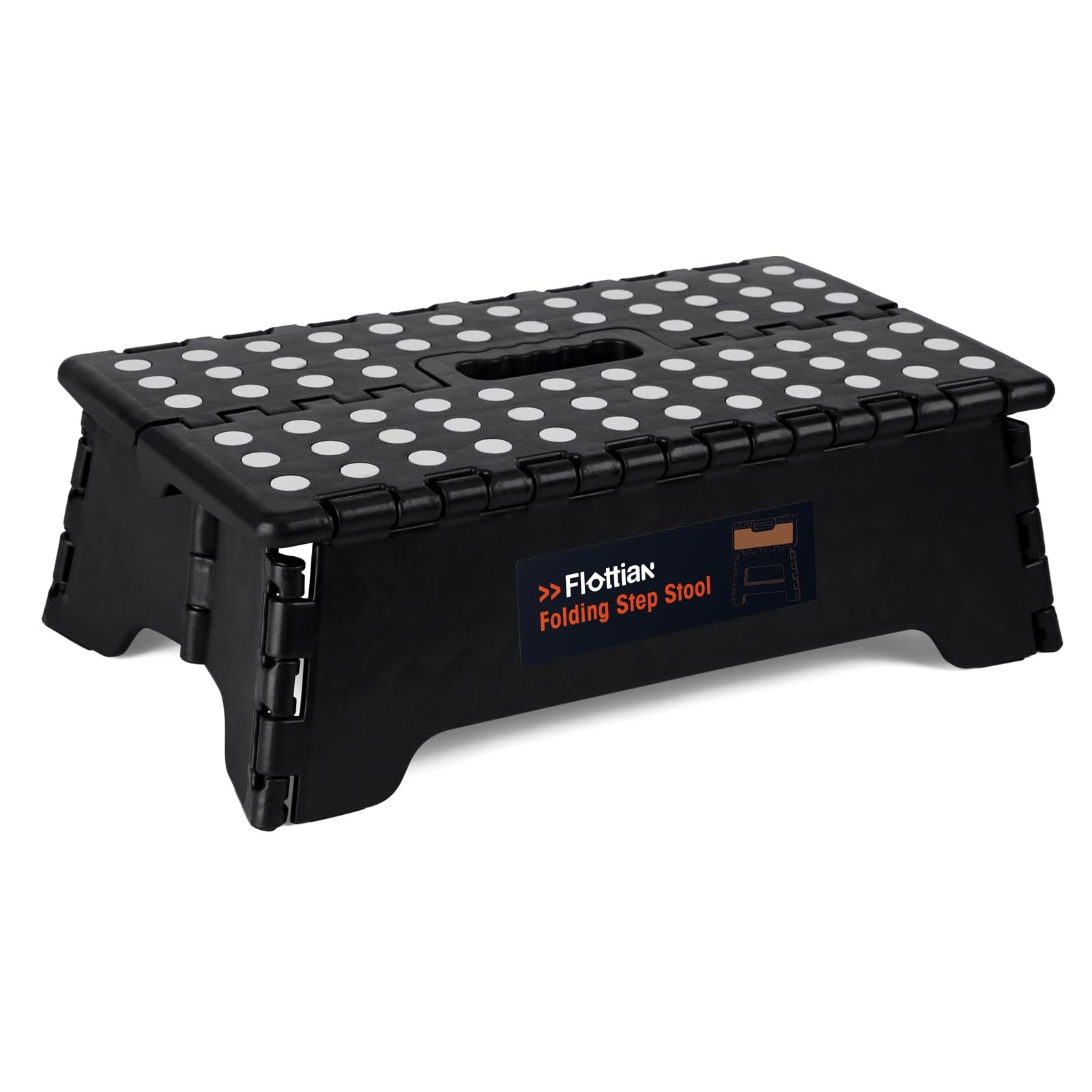 5" Folding Step Stool for Adults and Kids 15-Inch Extra Wide Stool Holds Up t...