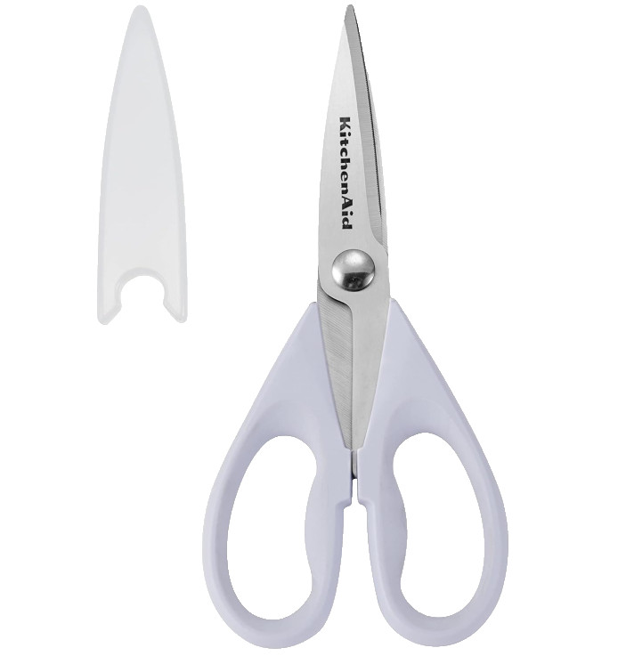 NEW KitchenAid Utility Shears Kitchen Scissors Lavender Cream Handles KE351OHLVA