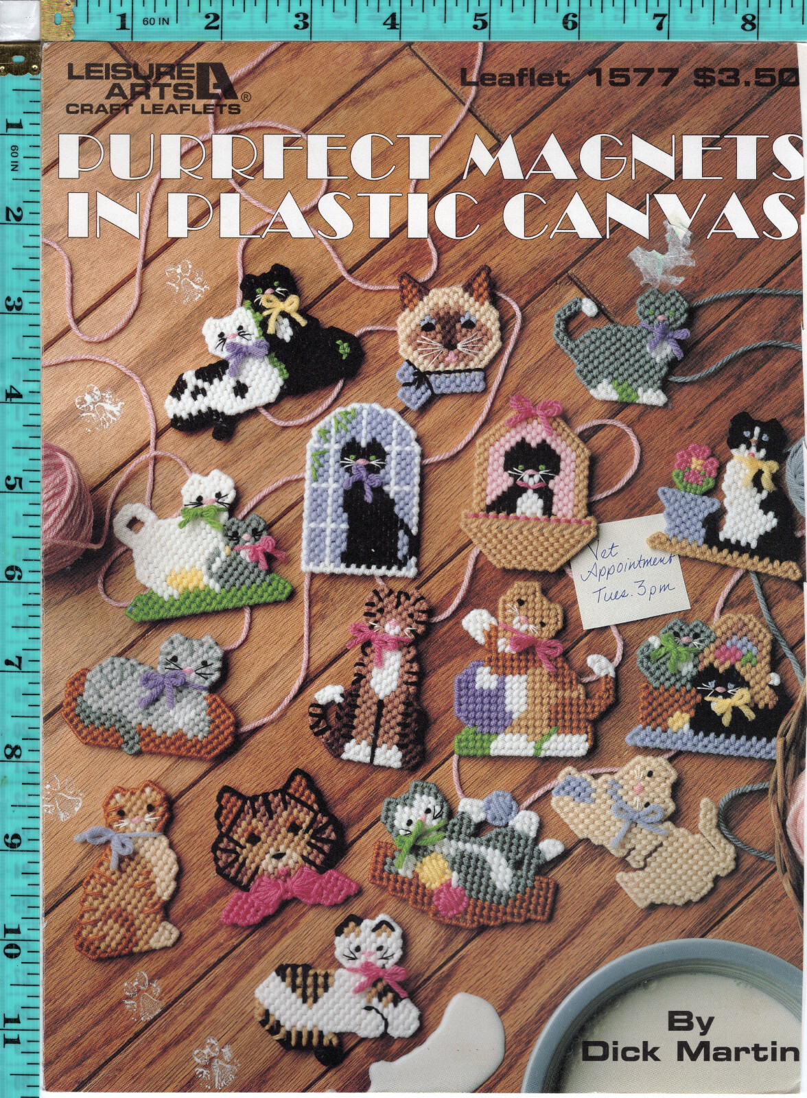 "Purrfect Magnets in Plastic Canvas" ©1994 Leisure Arts Dick Martin Leaflet 1577
