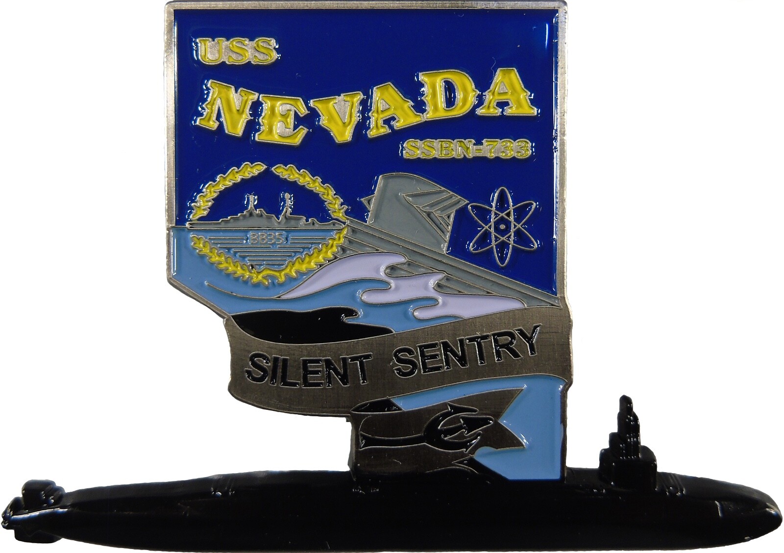 USS Nevada SSBN-733 Submarine challenge Coin US Navy Challenge Coin 2.0" OC  120